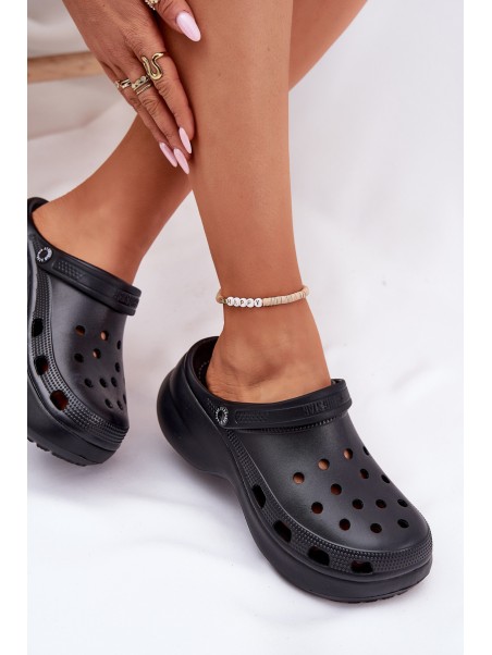 Foam Women's Slippers On A Massive Sole Big Star RR274A118 Black