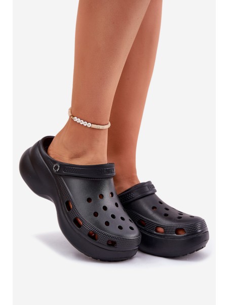 Foam Women's Slippers On A Massive Sole Big Star RR274A118 Black