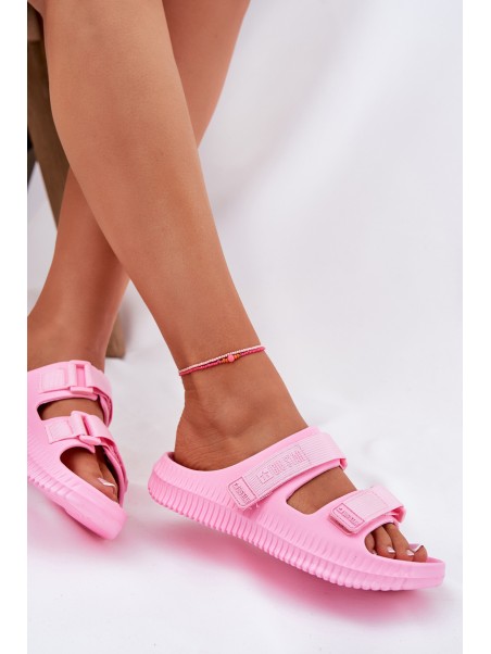 Women Foam Slippers With Velcro Big Star RR274A528 Pink