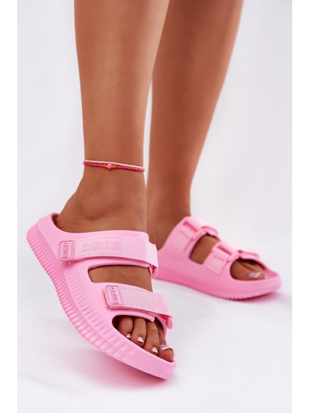 Women Foam Slippers With Velcro Big Star RR274A528 Pink