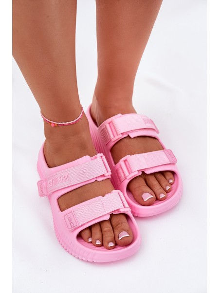 Women Foam Slippers With Velcro Big Star RR274A528 Pink