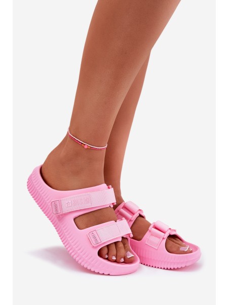 Women Foam Slippers With Velcro Big Star RR274A528 Pink
