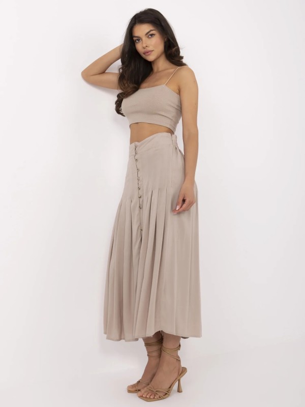 Spódnica-D73761M50187B-ciemny bezowy