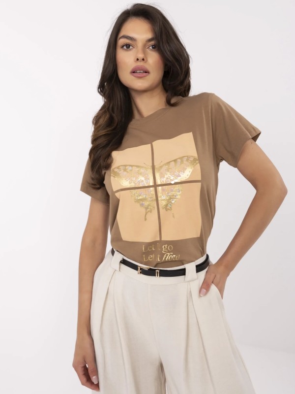T-shirt-CLM-TS-1704.85-jasny brązowy 2