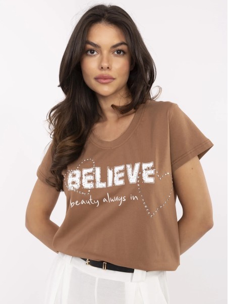 T-shirt-CLM-TS-1726.87-jasny brązowy