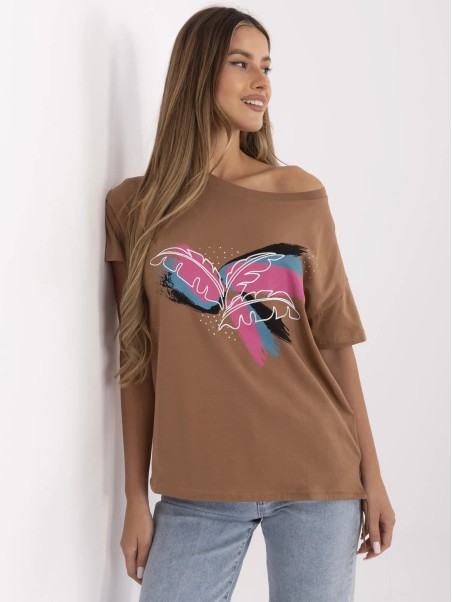 T-shirt-CLM-TS-1019.79-jasny brązowy