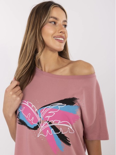T-shirt-CLM-TS-1019.79-ciemny różowy