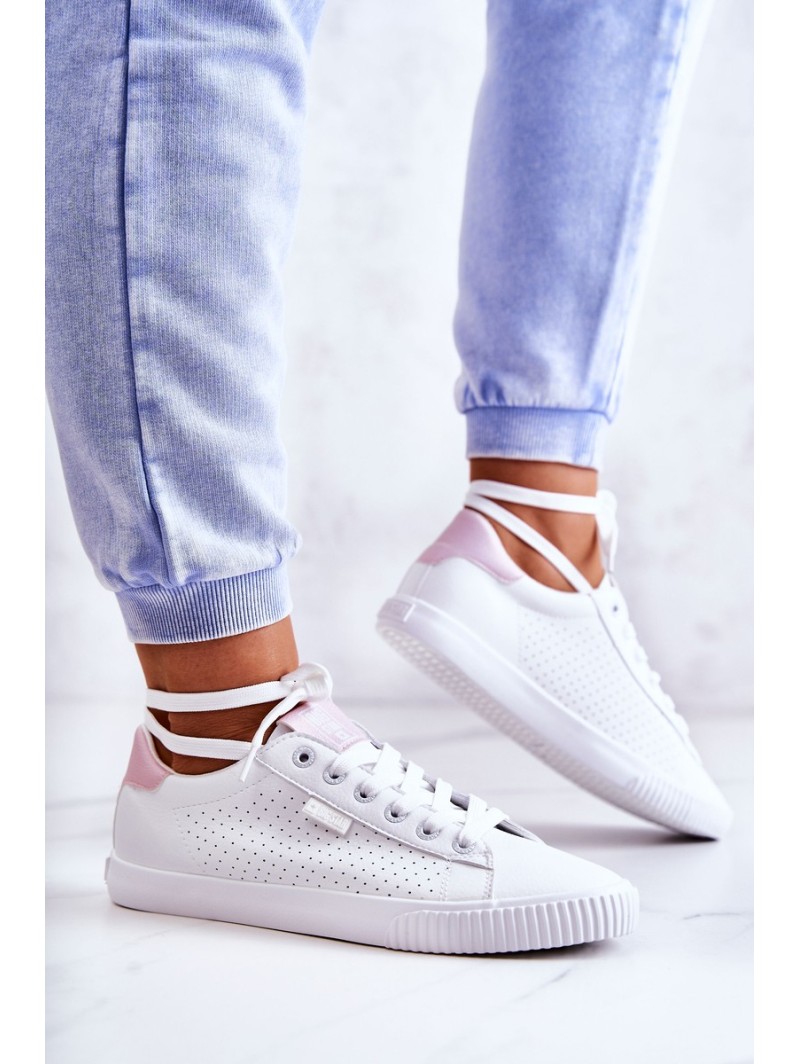 Women's Leather Sneakers BIG STAR HH274073 White-Pink