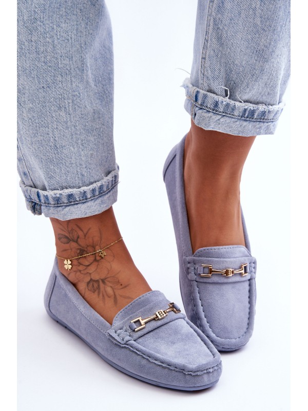 Women's Classic Suede Loafers Blue Corinell