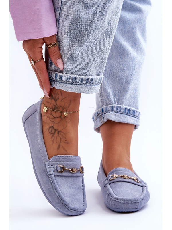 Women's Classic Suede Loafers Blue Corinell 2