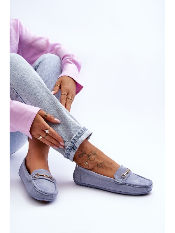 Women's Classic Suede Loafers Blue Corinell