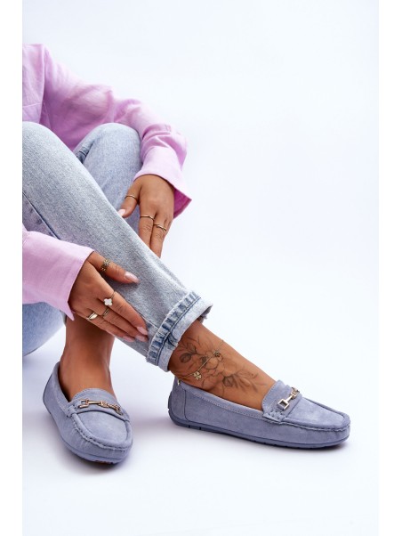 Women's Classic Suede Loafers Blue Corinell