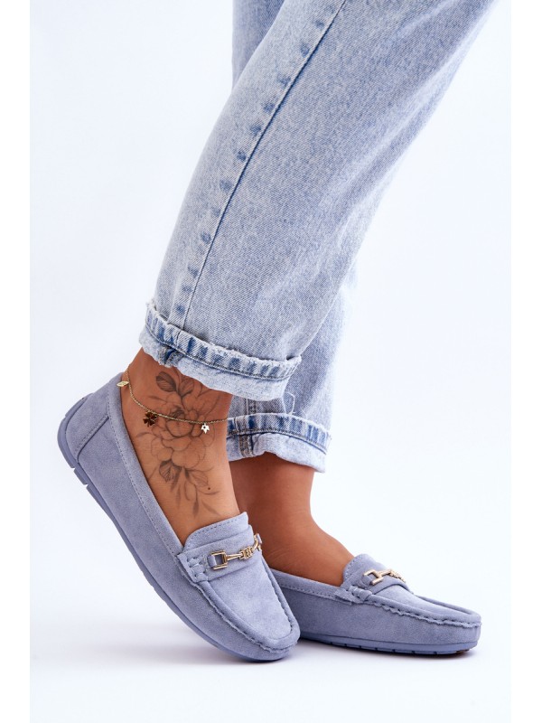 Women's Classic Suede Loafers Blue Corinell