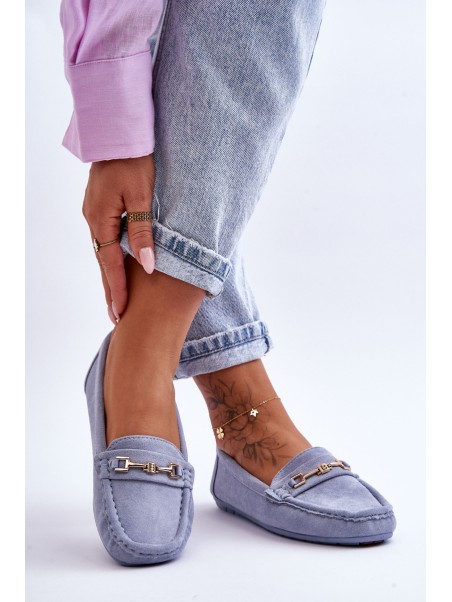 Women's Classic Suede Loafers Blue Corinell