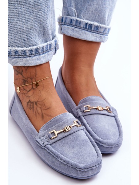 Women's Classic Suede Loafers Blue Corinell