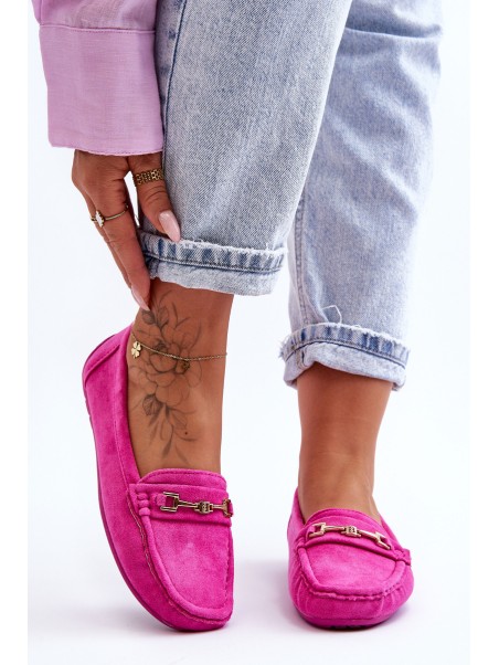 Women's Classic Suede Moccasins Pink Corinell
