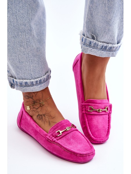 Women's Classic Suede Moccasins Pink Corinell
