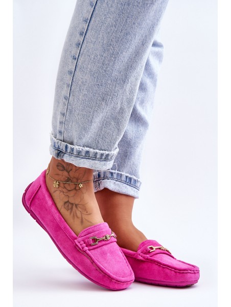 Women's Classic Suede Moccasins Pink Corinell