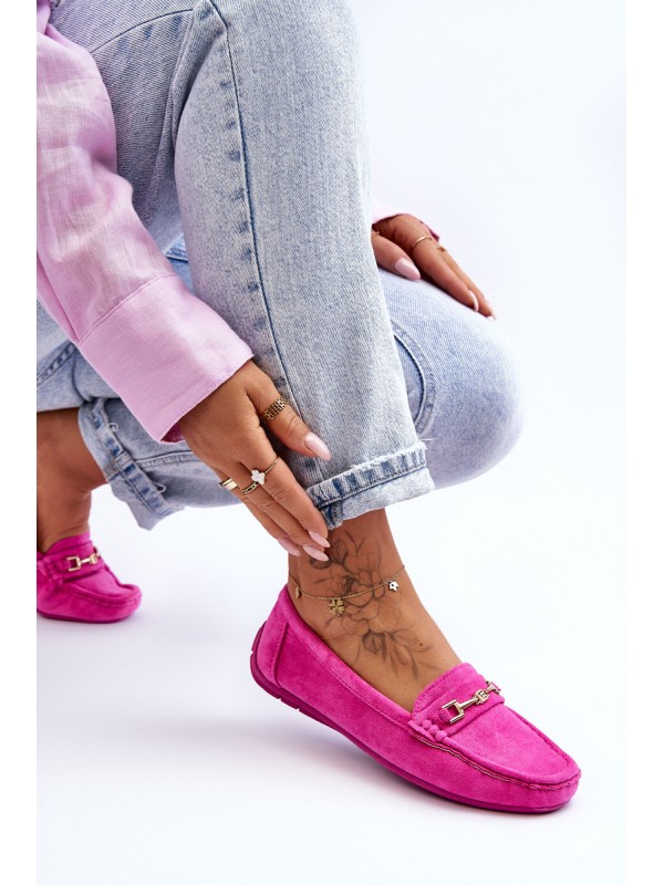Women's Classic Suede Moccasins Pink Corinell