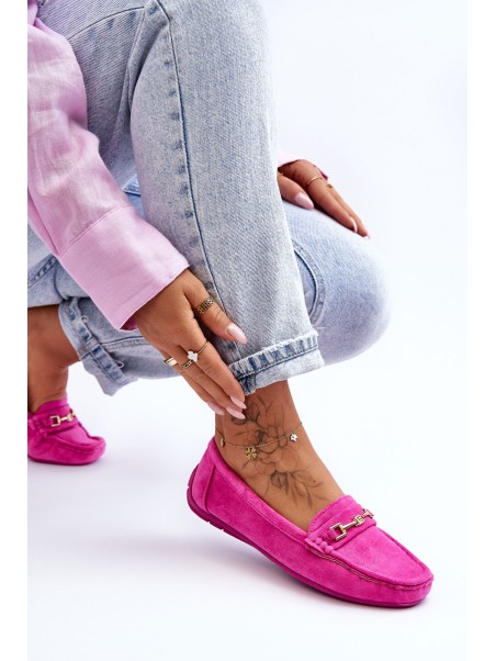 Women's Classic Suede Moccasins Pink Corinell