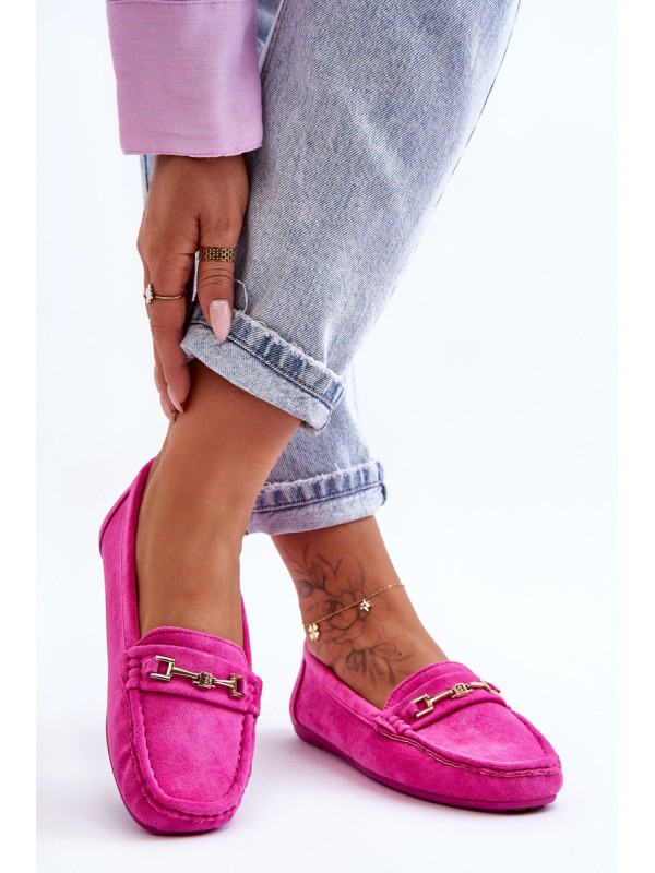Women's Classic Suede Moccasins Pink Corinell