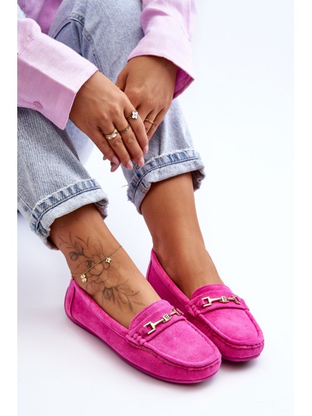 Women's Classic Suede Moccasins Pink Corinell