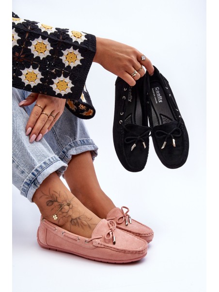Women's Suede Moccasins Light Pink Si Passione