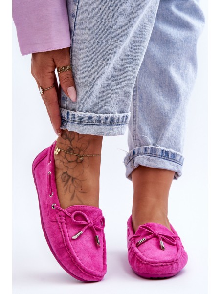 Women's Suede Moccasins Pink Si Passione