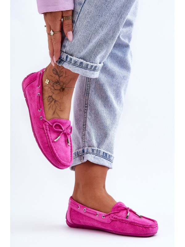 Women's Suede Moccasins Pink Si Passione