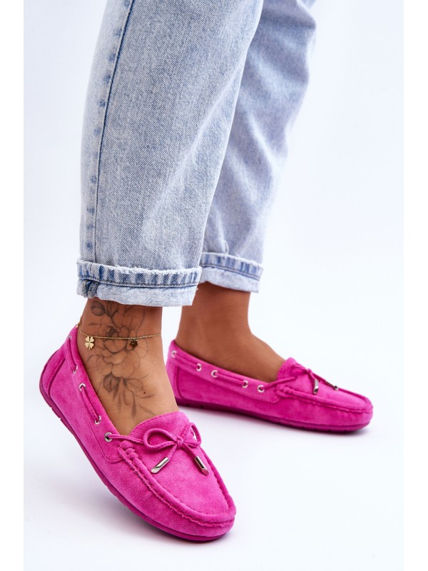 Women's Suede Moccasins Pink Si Passione