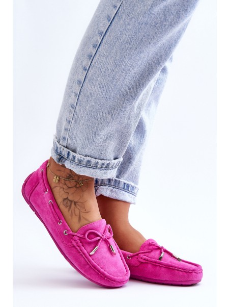 Women's Suede Moccasins Pink Si Passione