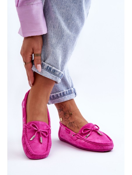 Women's Suede Moccasins Pink Si Passione
