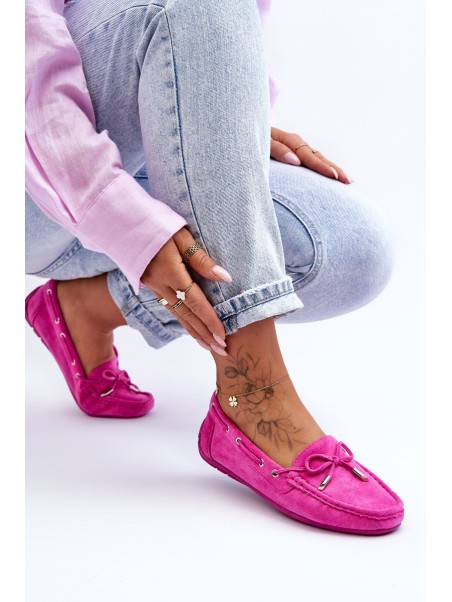 Women's Suede Moccasins Pink Si Passione
