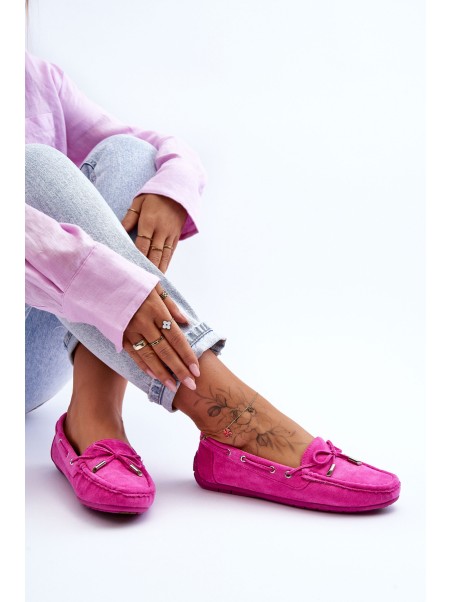 Women's Suede Moccasins Pink Si Passione