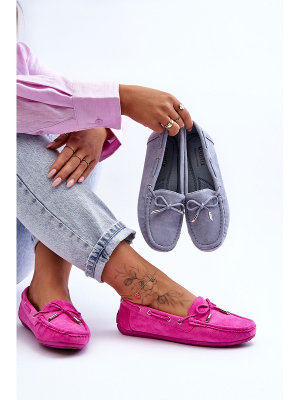 Women's Suede Moccasins Pink Si Passione