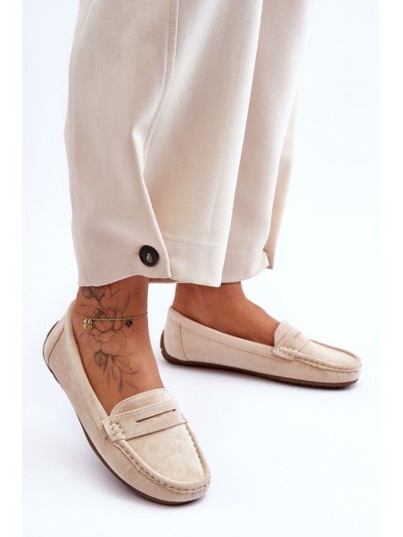 Women's Suede Moccasins Beige Lenvie