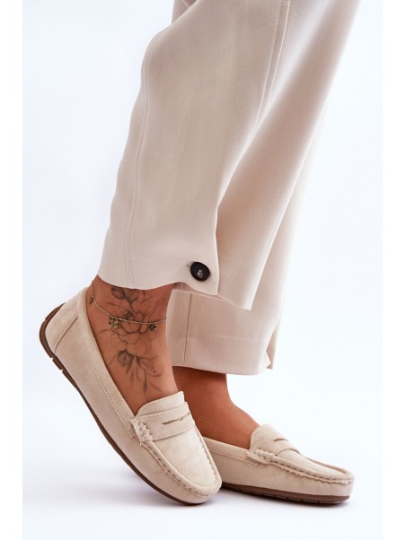 Women's Suede Moccasins Beige Lenvie