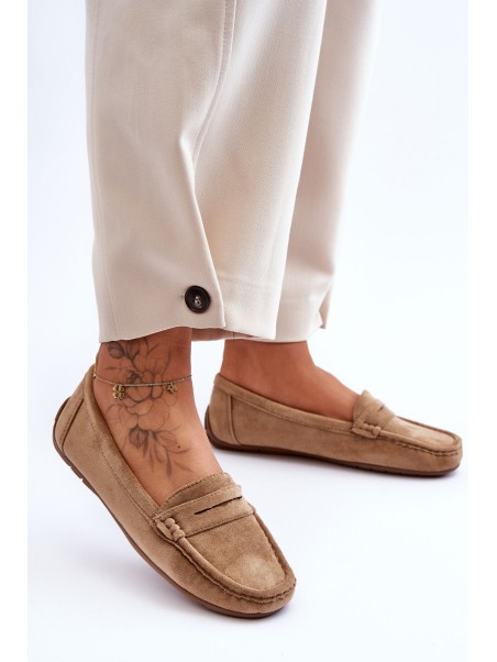Women's Suede Moccasins Brown Lenvie