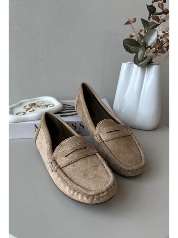 Women's Suede Moccasins Brown Lenvie