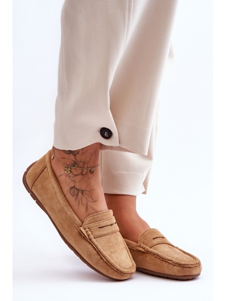 Women's Suede Loafers Camel Lenvie