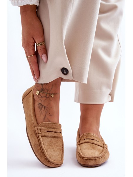 Women's Suede Loafers Camel Lenvie