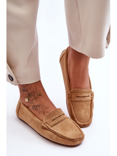 Women's Suede Loafers Camel Lenvie