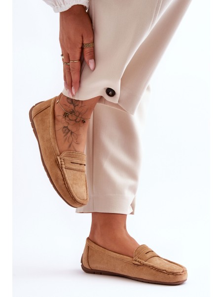 Women's Suede Loafers Camel Lenvie
