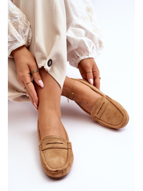 Women's Suede Loafers Camel Lenvie