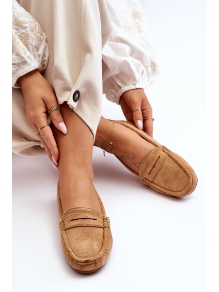Women's Suede Loafers Camel Lenvie