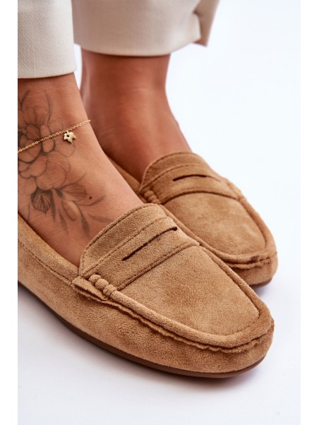 Women's Suede Loafers Camel Lenvie