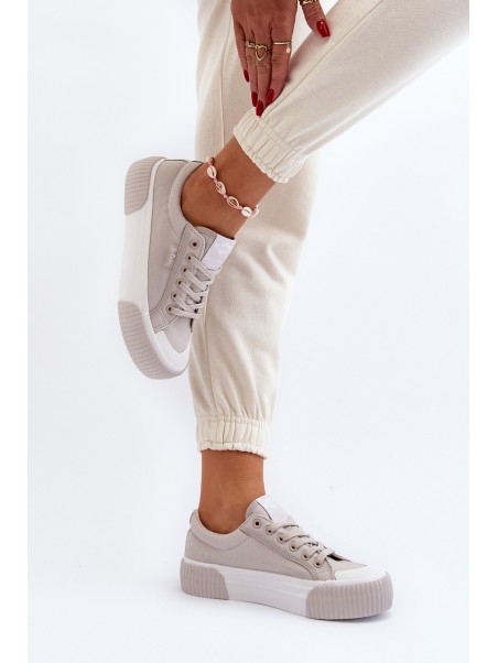 Women's sneakers on a thick sole Lee Cooper LCW-24-31-2178 Grey