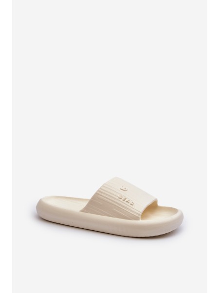 Lightweight Women's Foam Slides in Light Beige by Fenicva