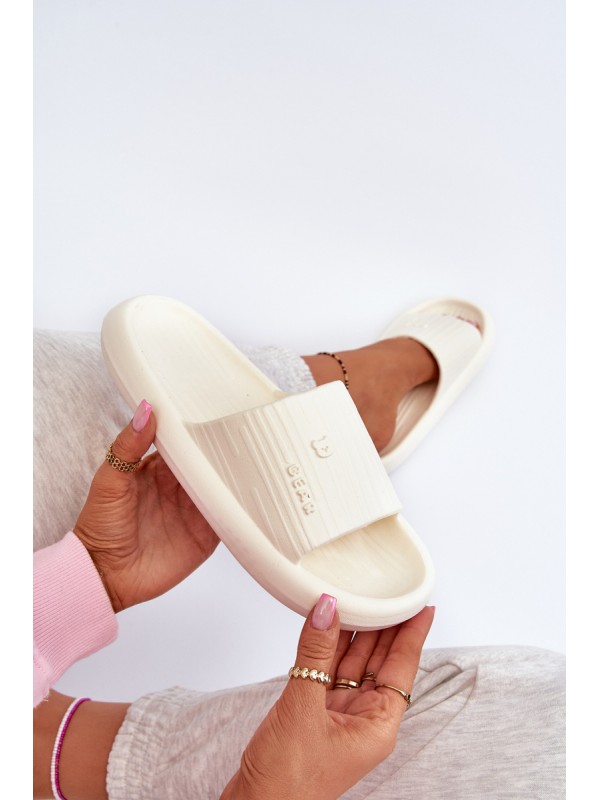 Lightweight Women's Foam Slides in Light Beige by Fenicva