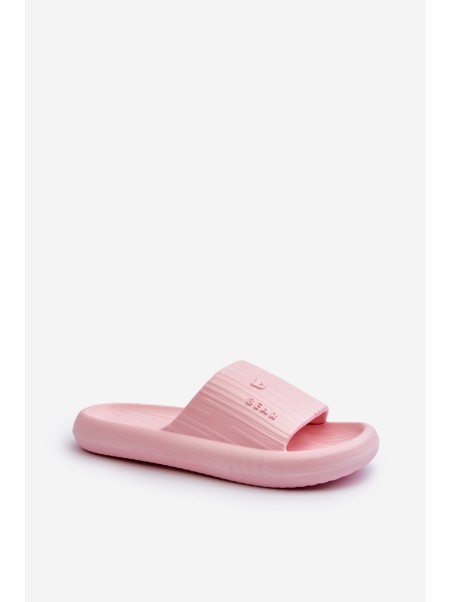 Women's Lightweight Pink Foam Slides Fenicva